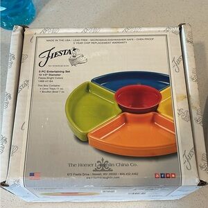 Fiesta brand 5 piece entertainment set. Brand new in box. Not made anymore!